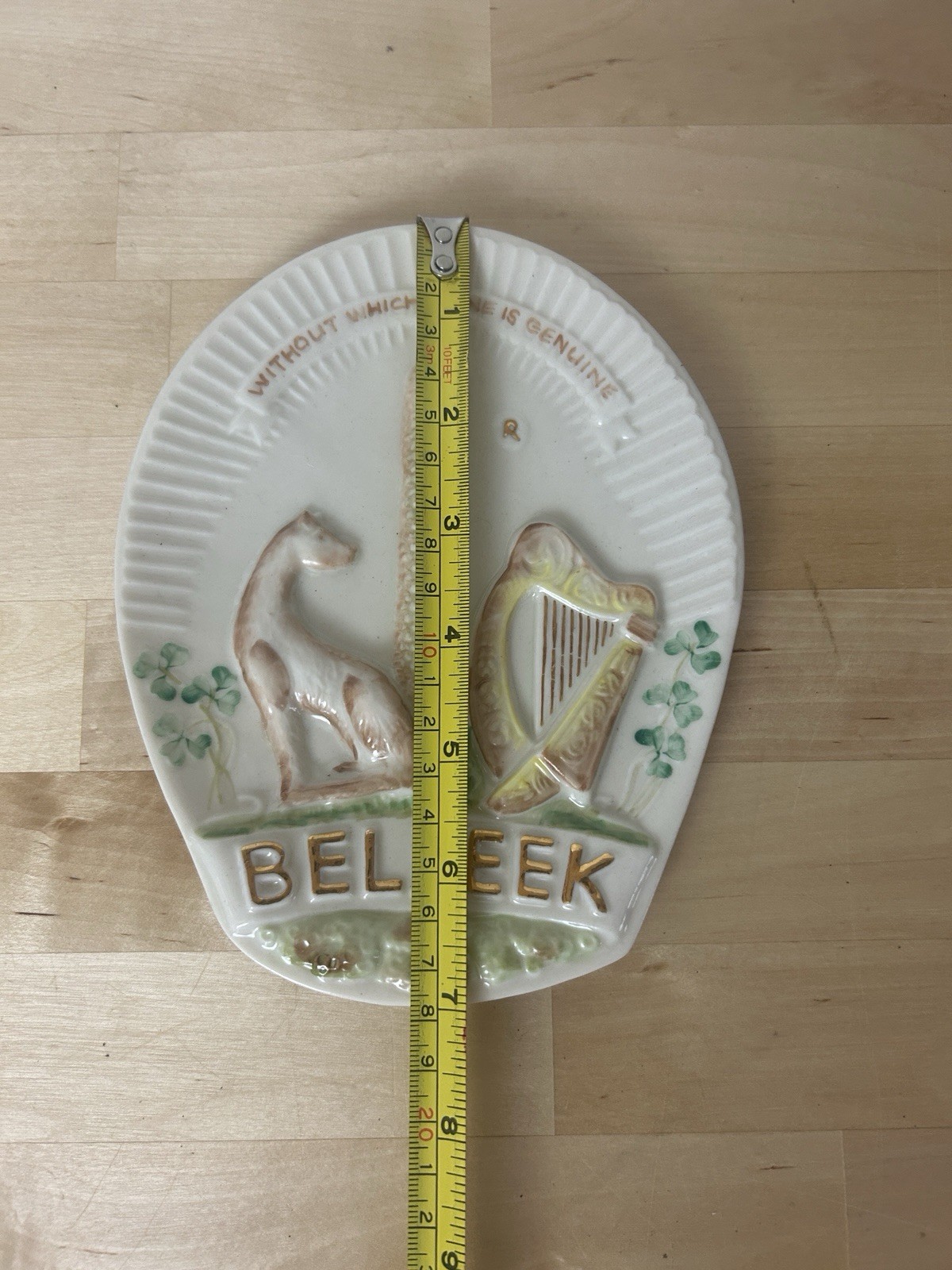Belleek Collectors Society Plaque/Dish “Without Which None is Genuine”