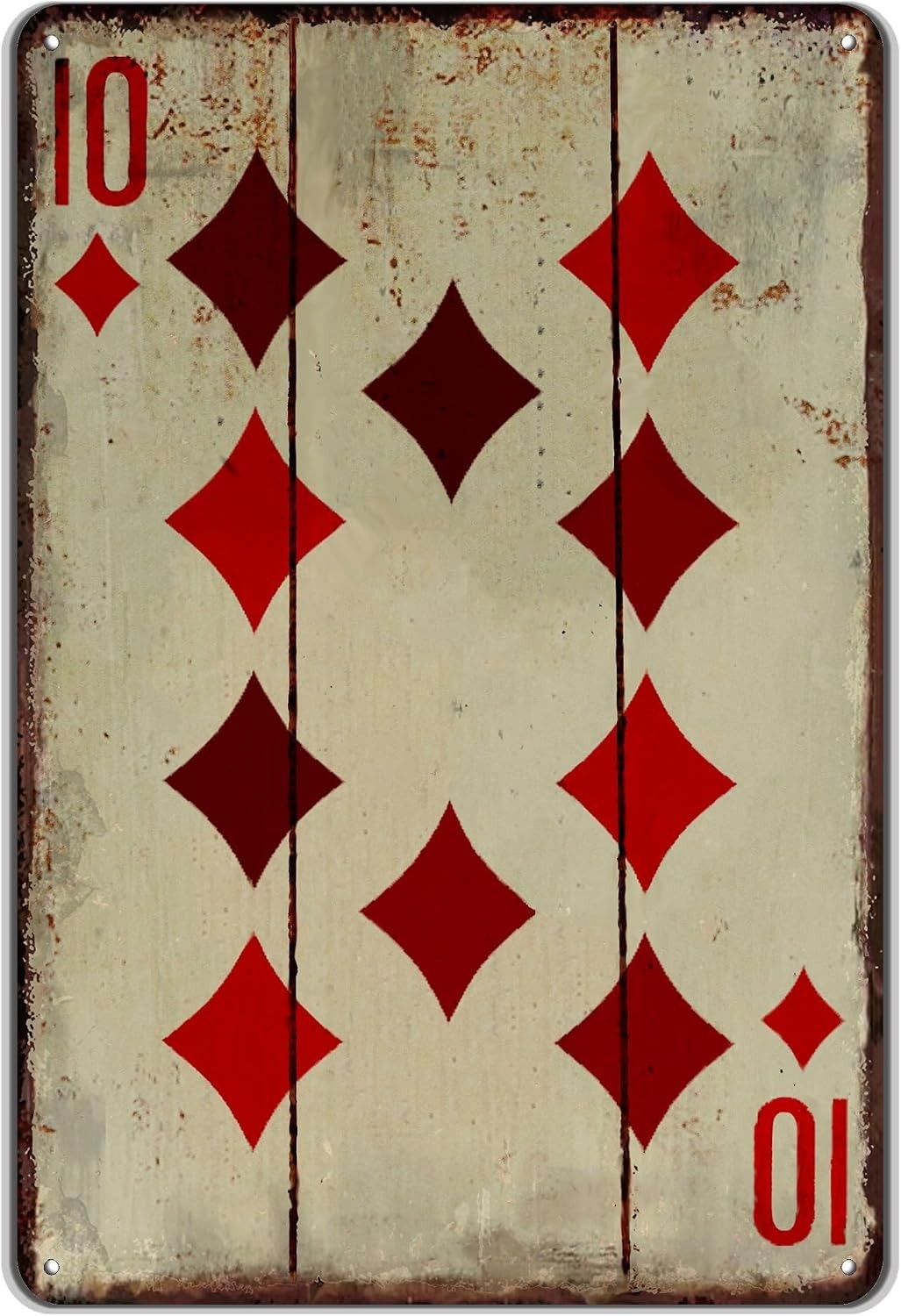 Vintage Poker Wall Decor – Retro Metal Sign 12×8 Inches for Man Cave Charm