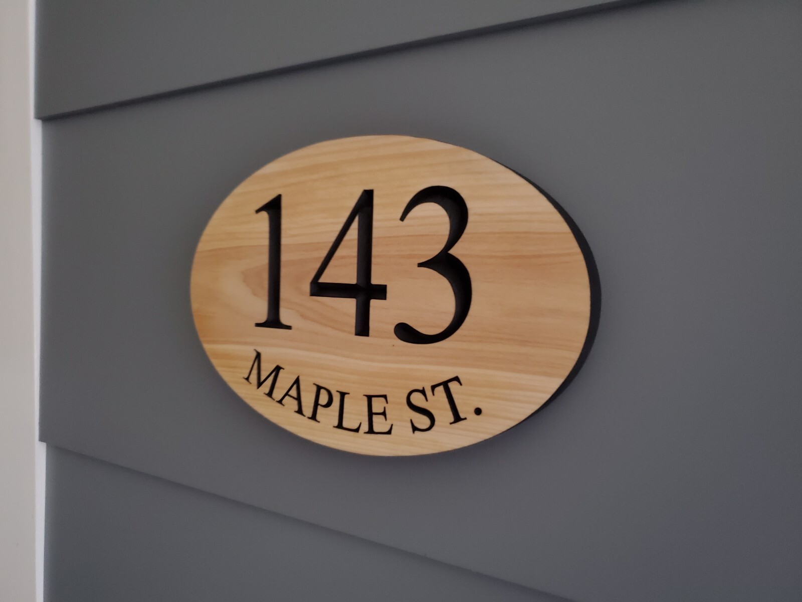Address Sign Street Name House Number Plaque Carved Wood Custom Personalized