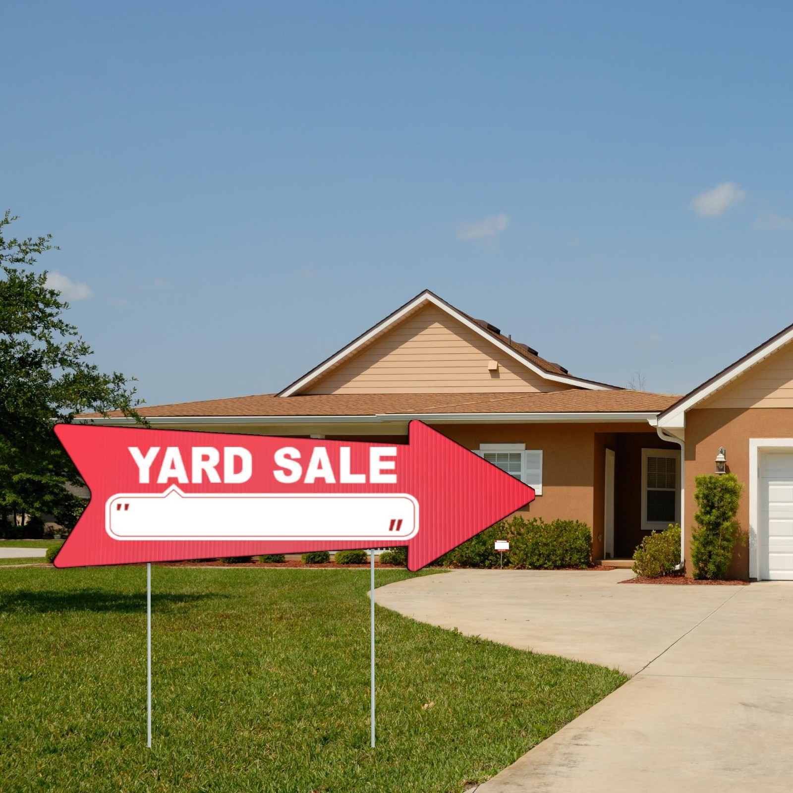Yard Sale Red Arrow Signs with Stakes16 x 5 in Double Sided,Outdoor Estate Sa…