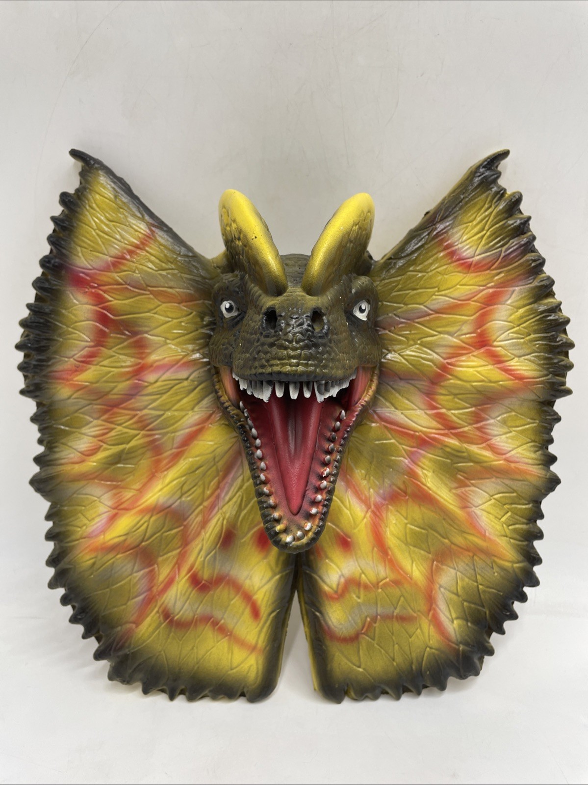 Dilophosaurus Dinosaur Head Wall Mounted Sculpture Hanging Decoration