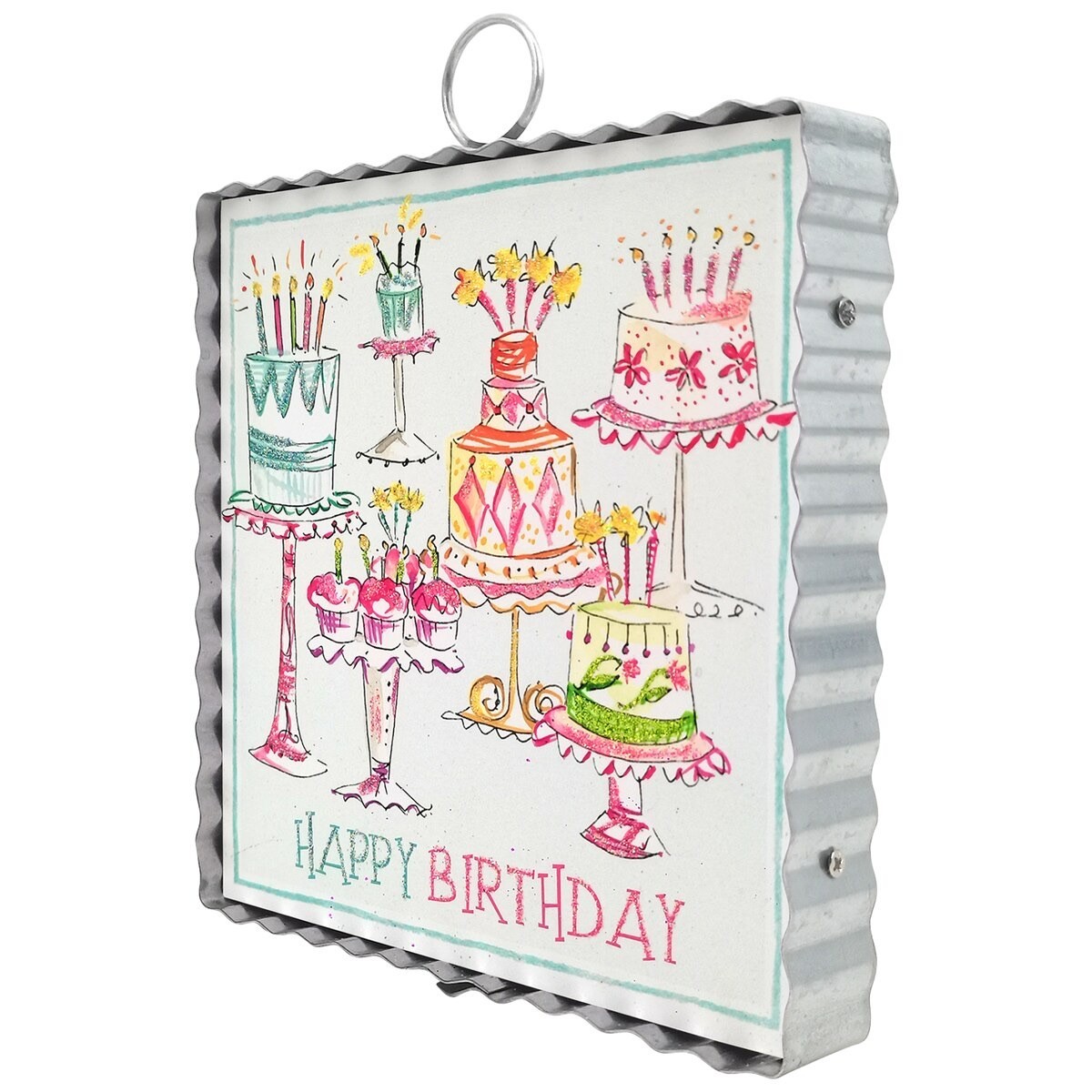 The Round Top Collection Mini Cake Explosion Print 6x6x1