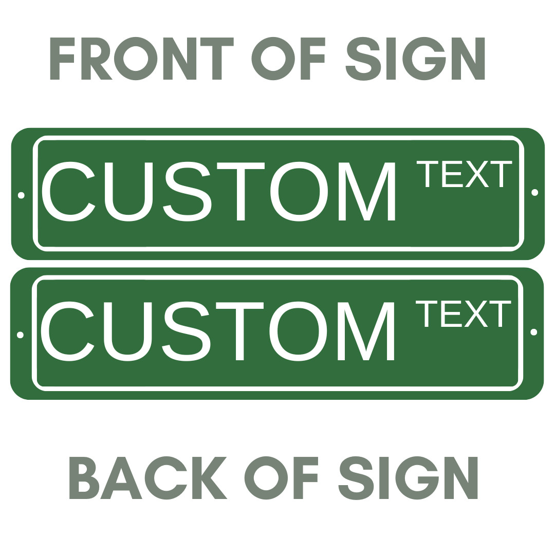 Custom Holiday Gift Outdoor/Indoor Personalized Street Signs (2 Size/Multicolors