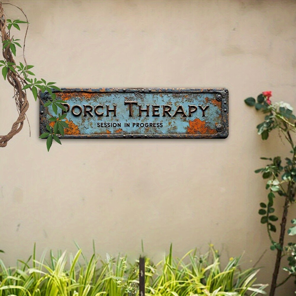 1 PC 2D Flat Home & Clinic Porch Therapy Metal Sign for Hospitals