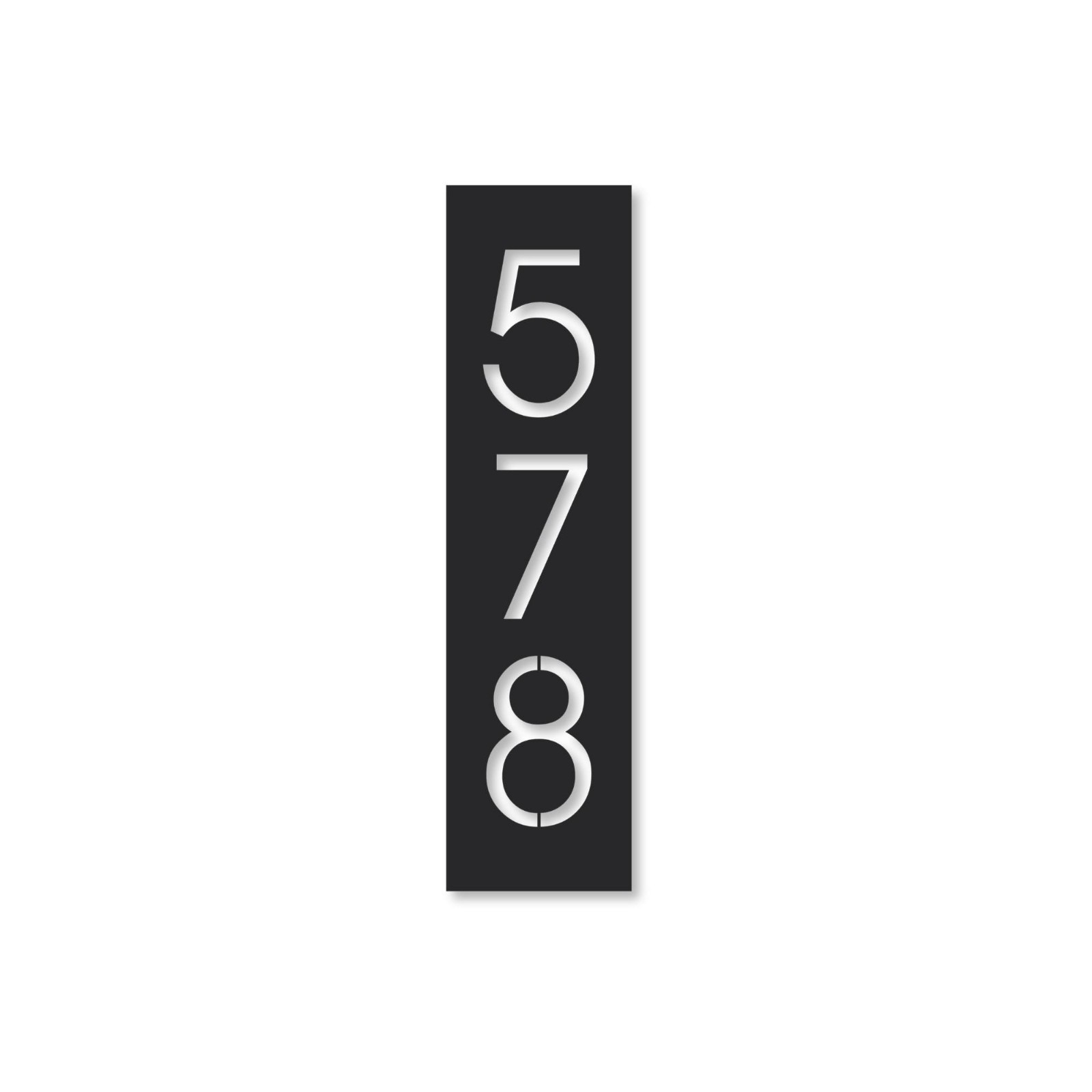 Personalized Vertical LED House Number Sign Modern Address Plaque Outdoor Decor