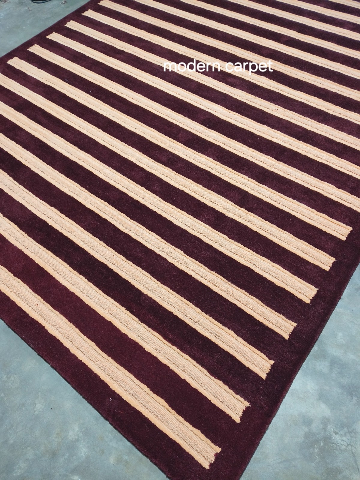 Modern Striped Area Rug – Soft Plush Carpet for Living Room, Bedroom & Office