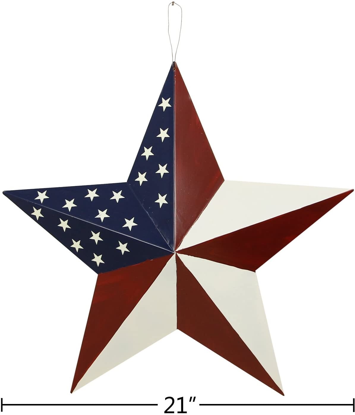 American Barn Star Metal Patriotic Old Glory USA Flag Barn Star Wall Decoration