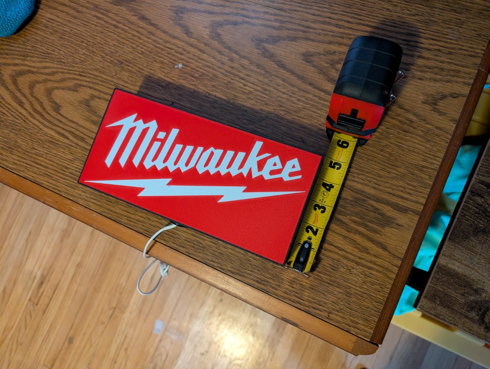 Milwaukee LED Light Box Sign – Tool Wall Art Garage Home Art Decor