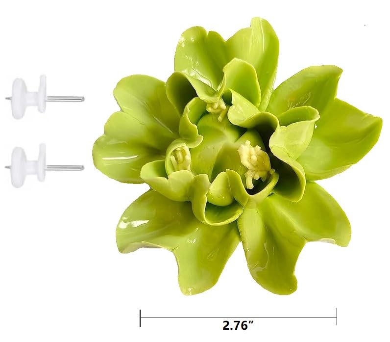 AMERRY Ceramic Wall Flower Decor Artificial 3D Flower Wall Art，Handmade 3D Wa…