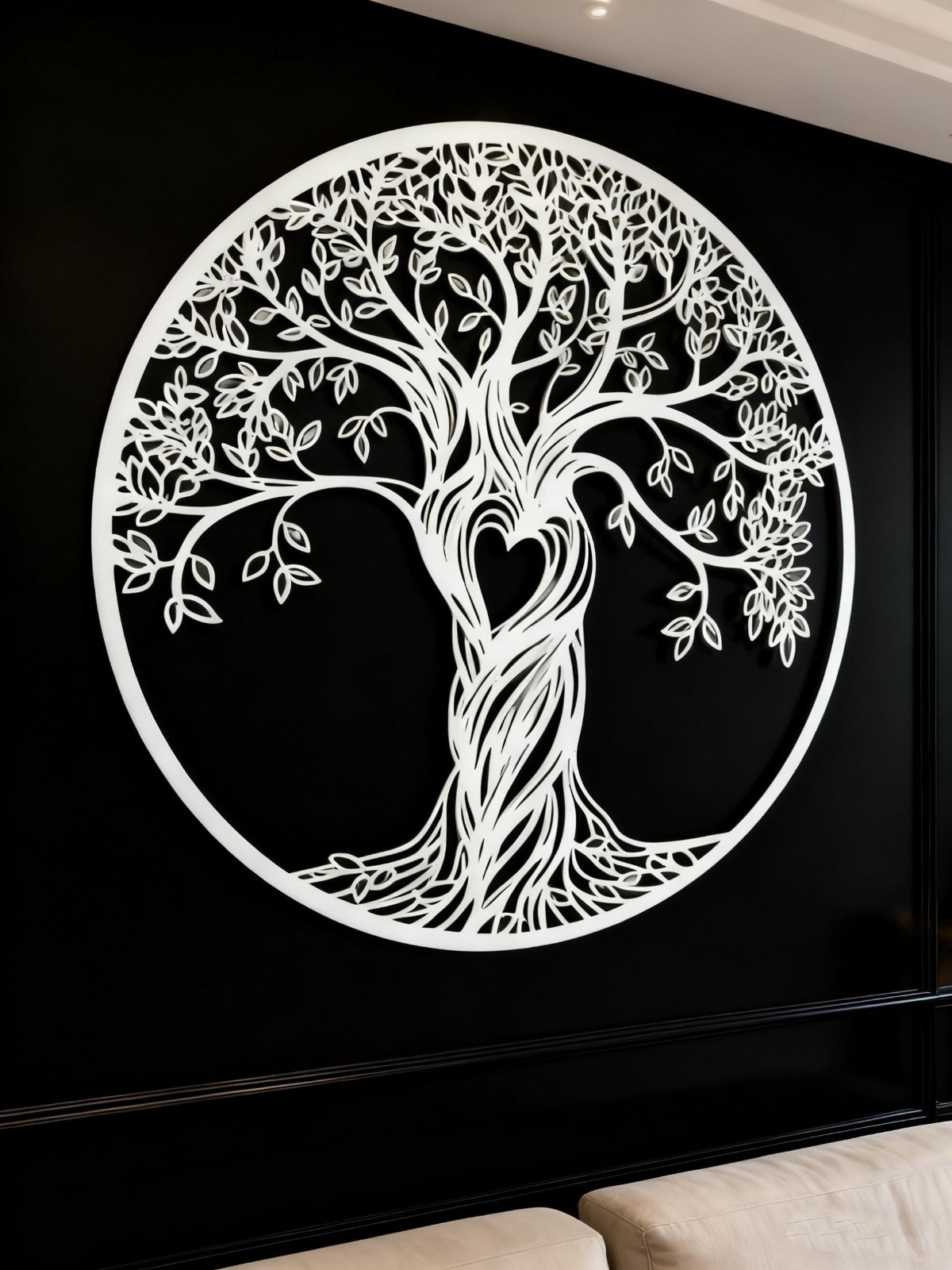 Tree Of Life Metal Wall Hanging Mural, Large Metal Tree of Life Design Wall Art