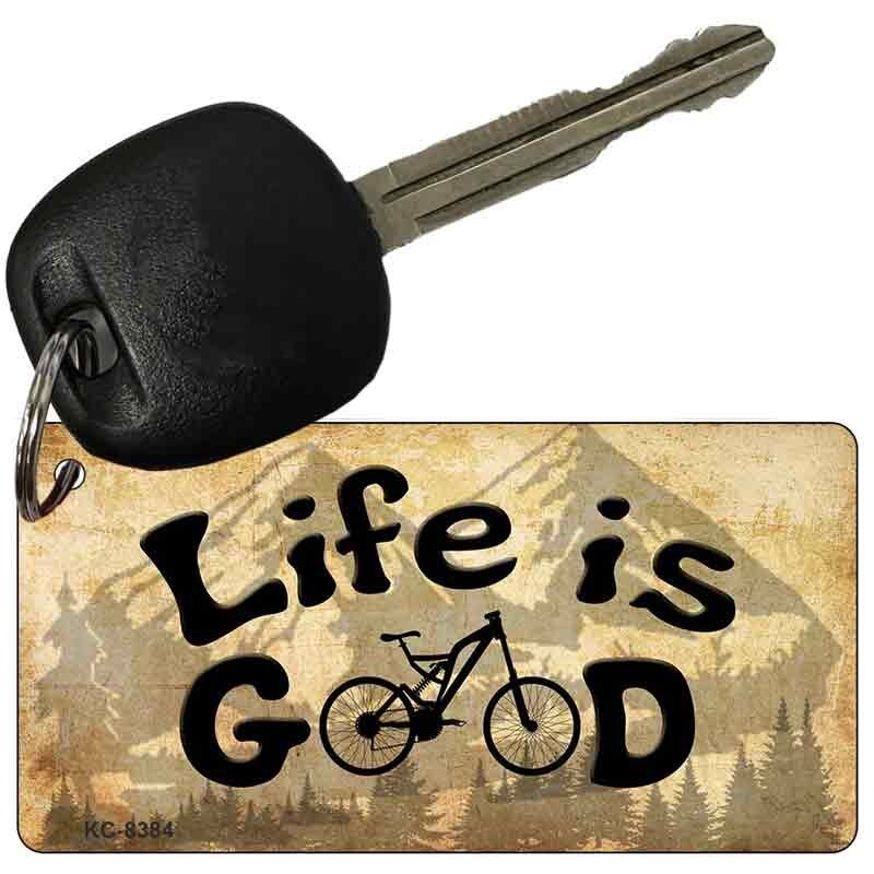 Life Is Good Novelty Metal Aluminum Key Chain License Plate Tag Art