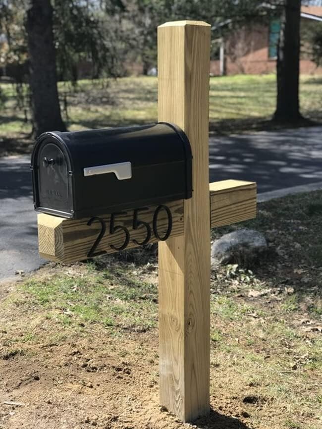 Modern Metal House Numbers, Home Address Mailbox Floating Sign for Ourdoor Decor