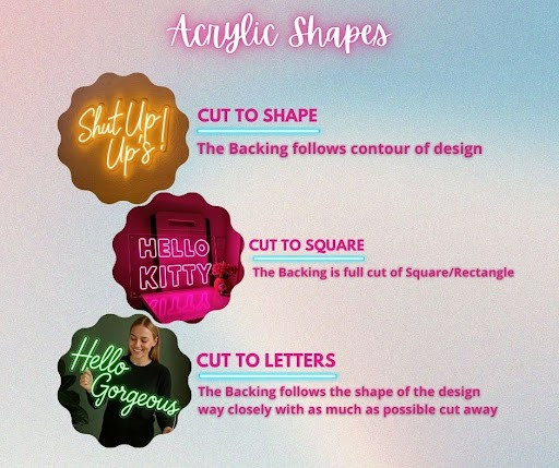 Minimalist Custom LED Sign| Customized Neon Signs| Acrylic Neon Signs