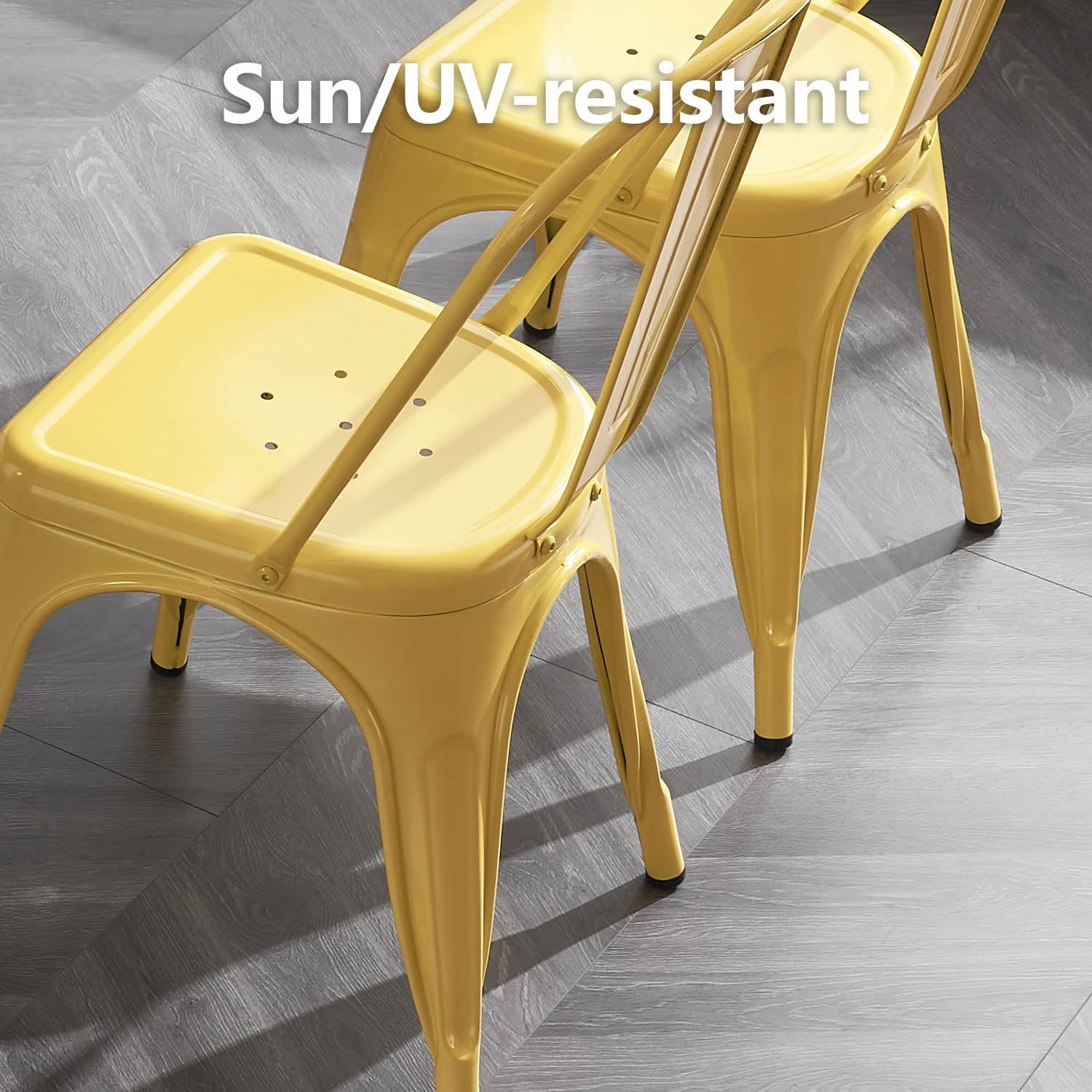 Metal Dining Chair Farmhouse Tolix Style for Kitchen Dining Room Café Restaurant