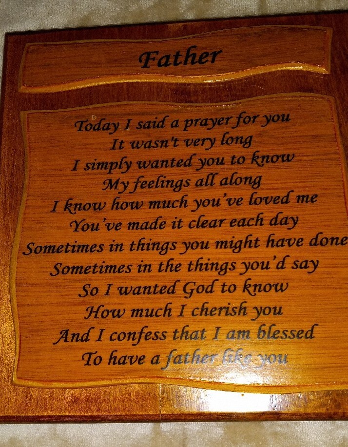 Father plaque picture wood wall hanging picture Fathers day gift us seller