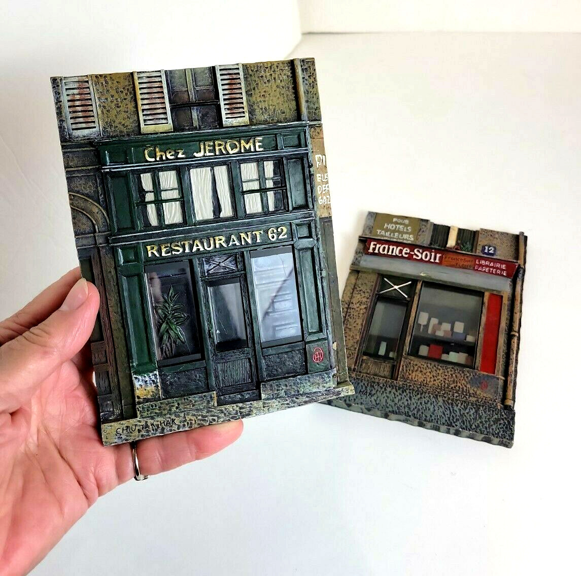 Chez Jerome Restaurant 62 & France-Soir Library by Chiu Tak Hak 3D WALL PLAQUES