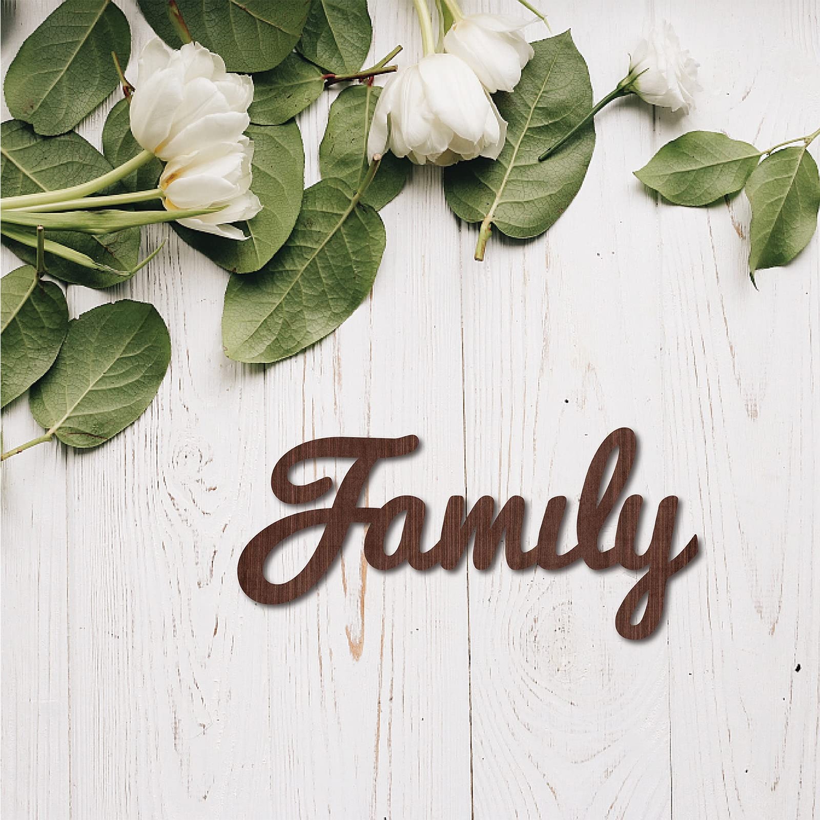 Cutout Sign Family Letter Wooden Wall Art Decor Wood Word Sculpture Signs Rus…