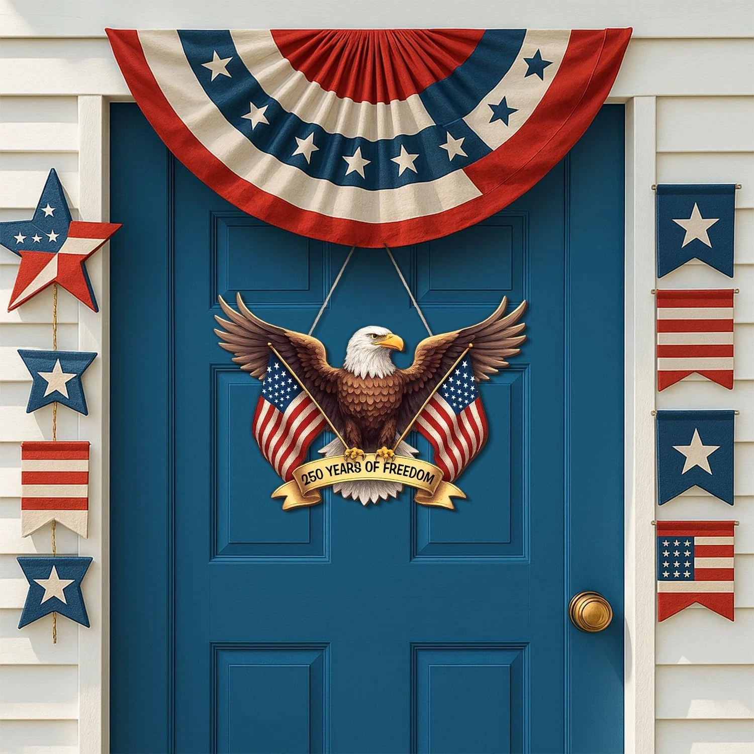 250 Anniversary 4Th of July Door Sign America Eagle 1776-2026 250 Years of Freed