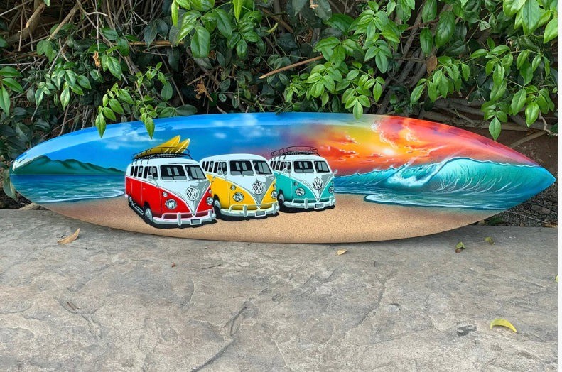 Volkswagen Bus VW Surfboard Wall Plaque Home Decor 39″x 10″