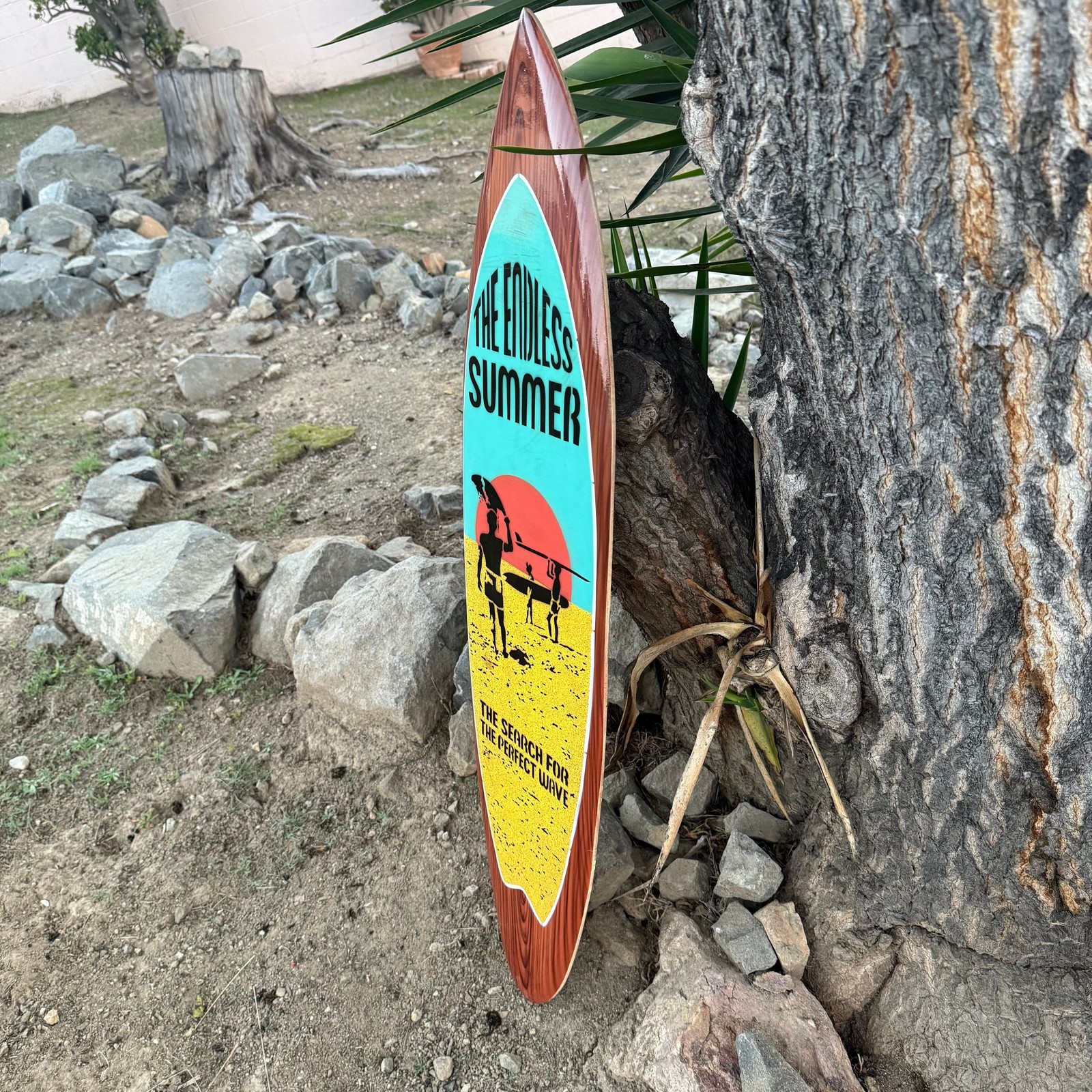 The Endless Summer Surf Documentary, Surfboard Wall Plaque, Handcrafted Airbrush