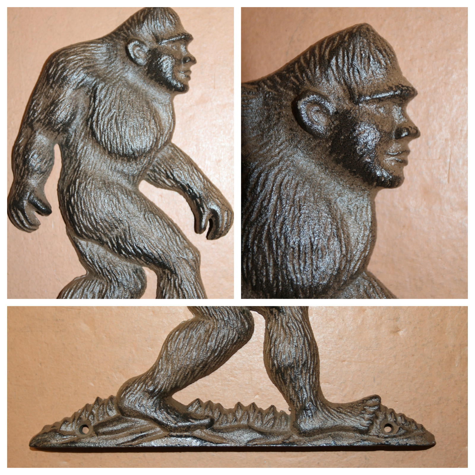 1- BIG FOOT WALL PLAQUE,mountain decor,country decor,fence decor H-133A