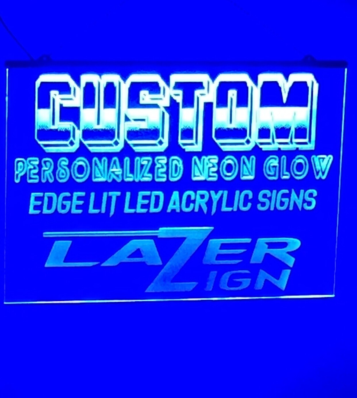 Led Light Sign Medium 8×12” Personalized Full Custom Business Game Room Garage