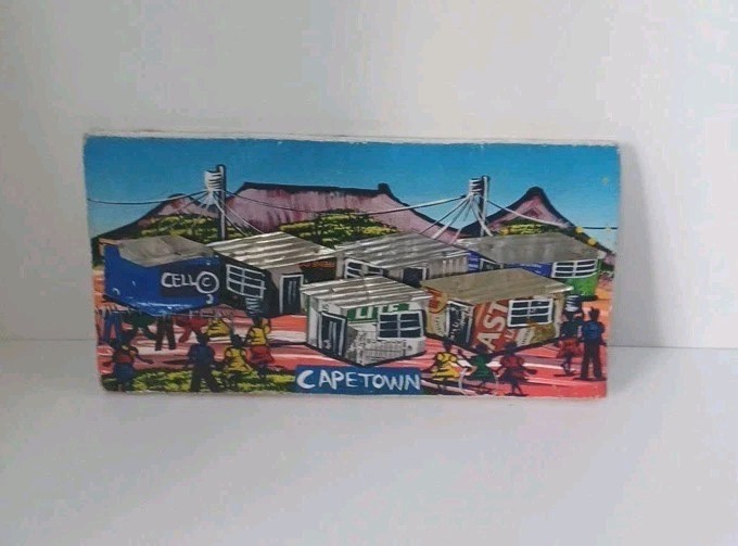 Handmade Township Art CapeTown South Africa Wooden Wall Plaque 3D