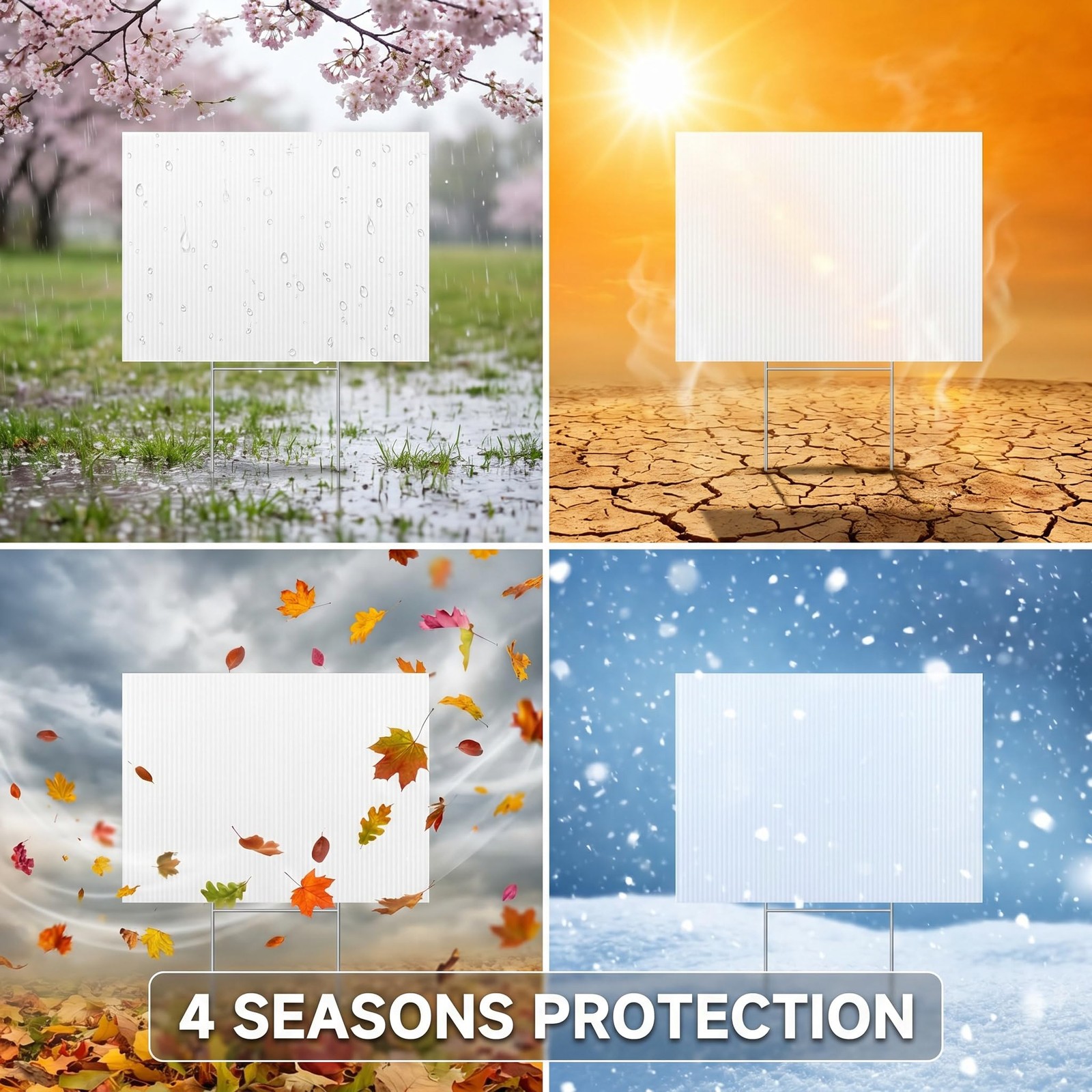 20 Pack Large Blank Yard Signs with 18 x 24″, Corrugated Plastic Board for Es…