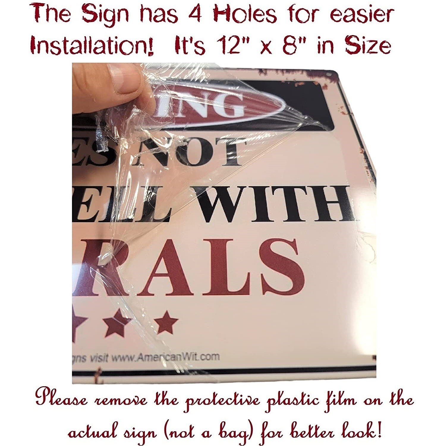AMERICAN WIT 8″ x 12″ Metal Sign (WARNING – Does Not Play Well With Liberals)