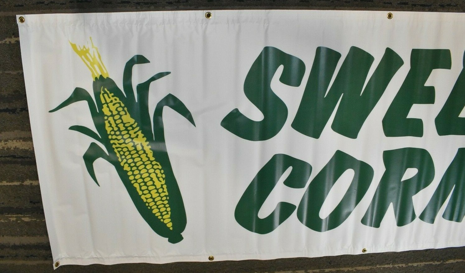LOT OF 2 SWEET CORN 8′ x 3′ Vinyl Banner Sign with Grommets – Cosmetic Defects