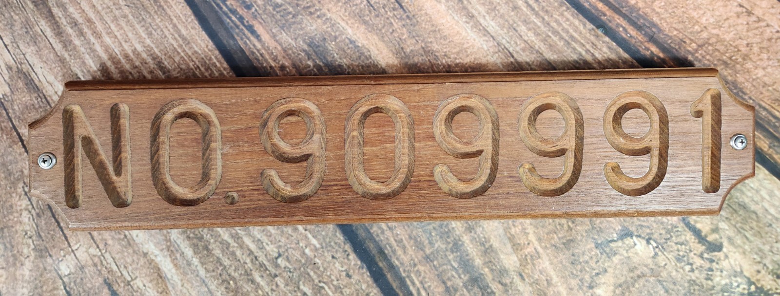 Carved Wood Home Sailboat Boat Numbers Custom Hanging Decor Real Wooden Wall Art