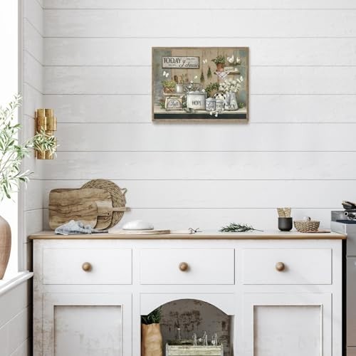 Rustic Farmhouse Kitchen Wall Art Country Farm Kitchen Pictures Motivational Can