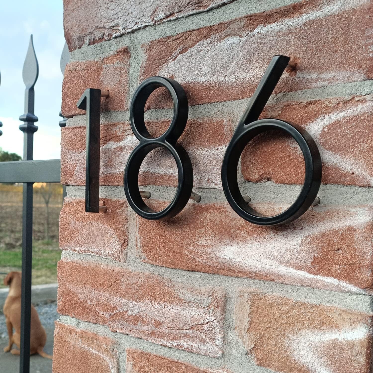 Modern Metal House Numbers, Home Address Mailbox Floating Sign for Ourdoor Decor