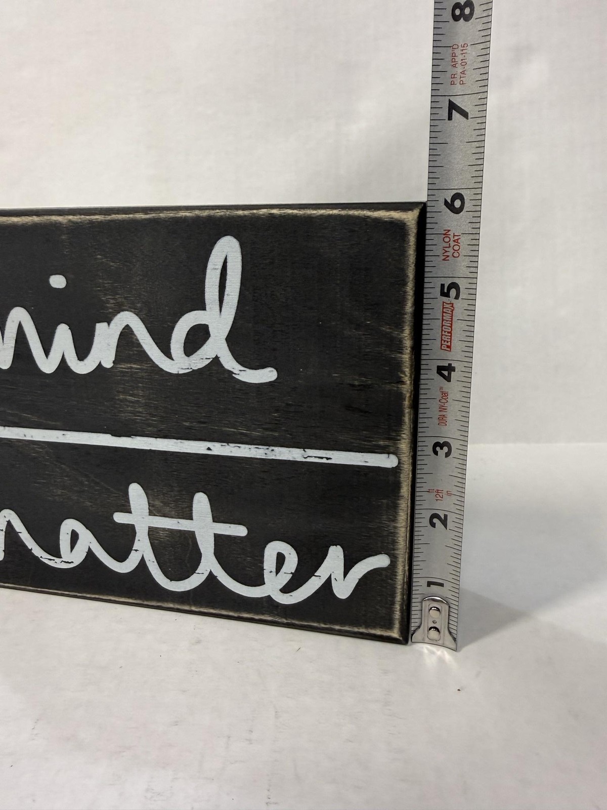 Rustic Black Wood Plaque Small Tabletop Decorative Mind Over Matter