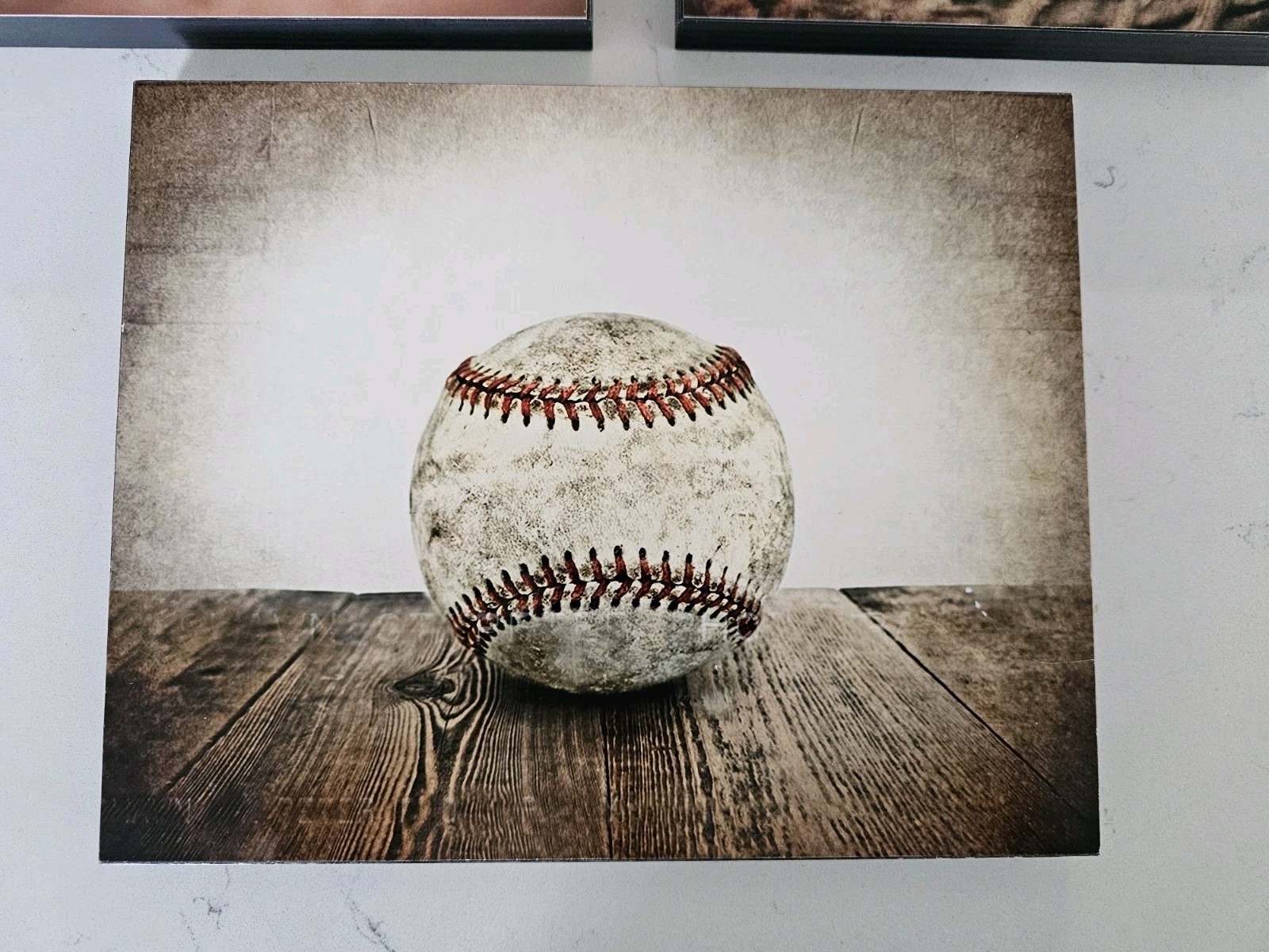 Vintage Baseball Wooden Wall Plaques Lot of 3 – Sports Decor Glossy 8×10 & 5×7