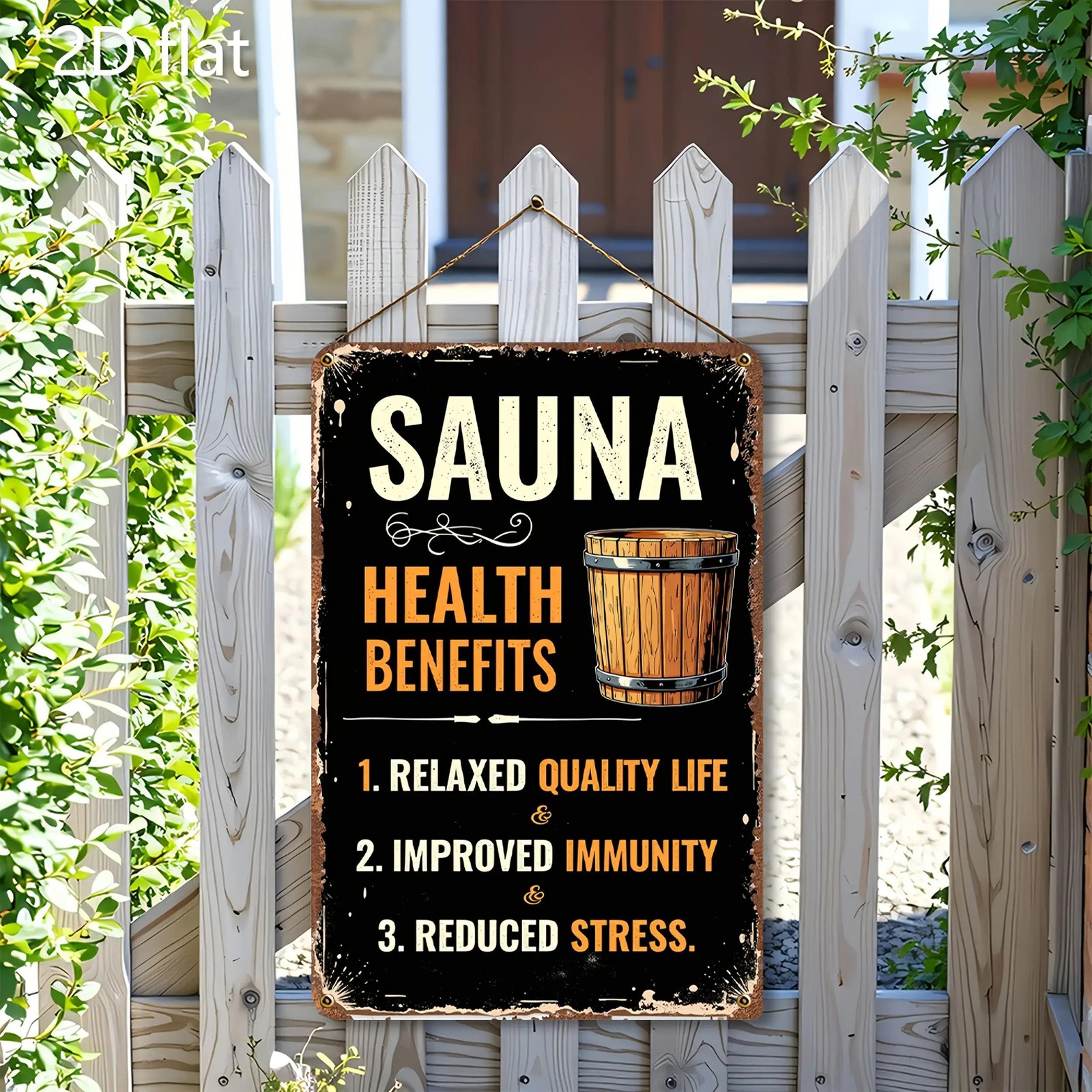 Vintage Metal Sign 12×8 Inches Rustic Wall Decor