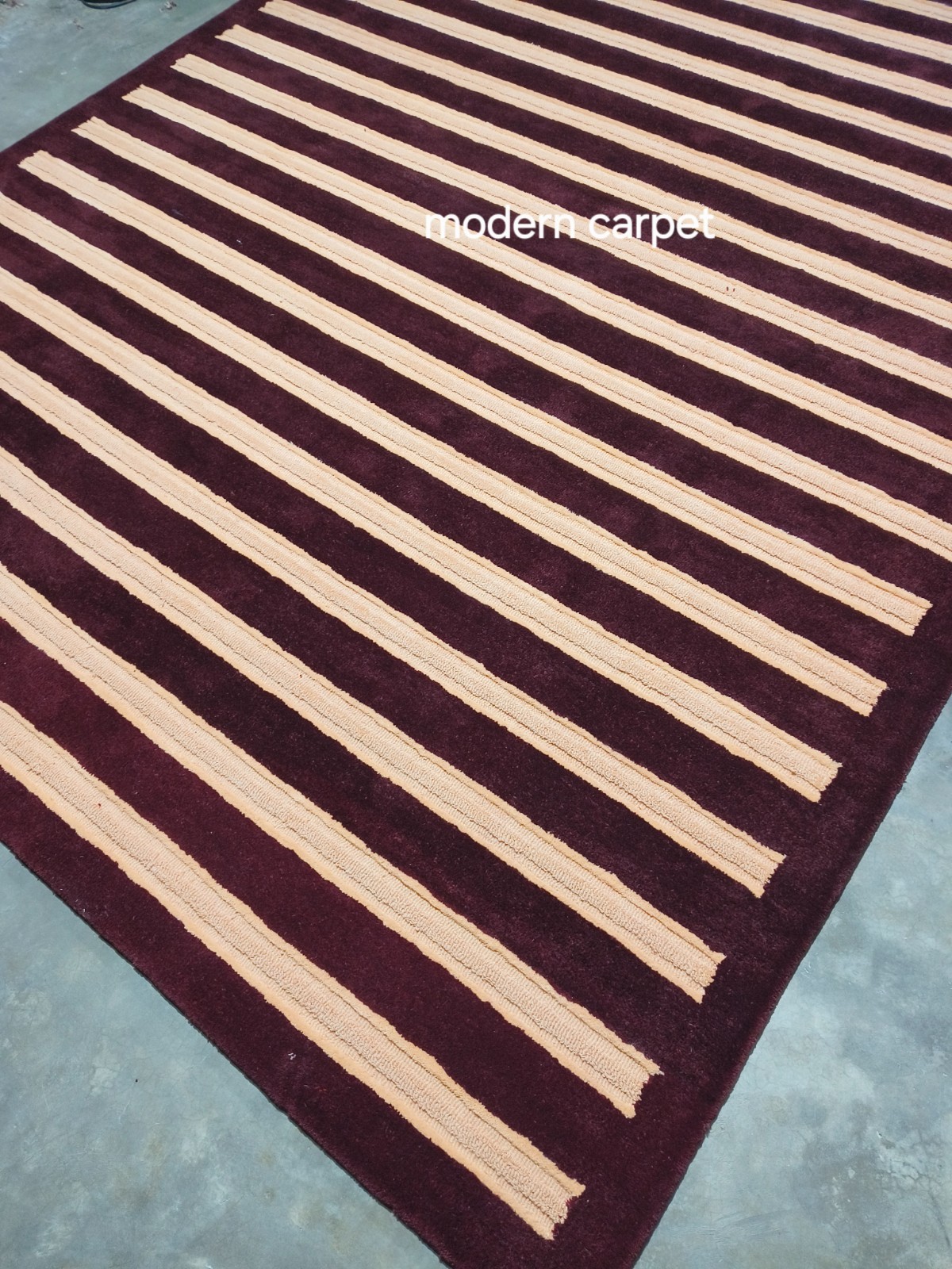 Modern Striped Area Rug – Soft Plush Carpet for Living Room, Bedroom & Office