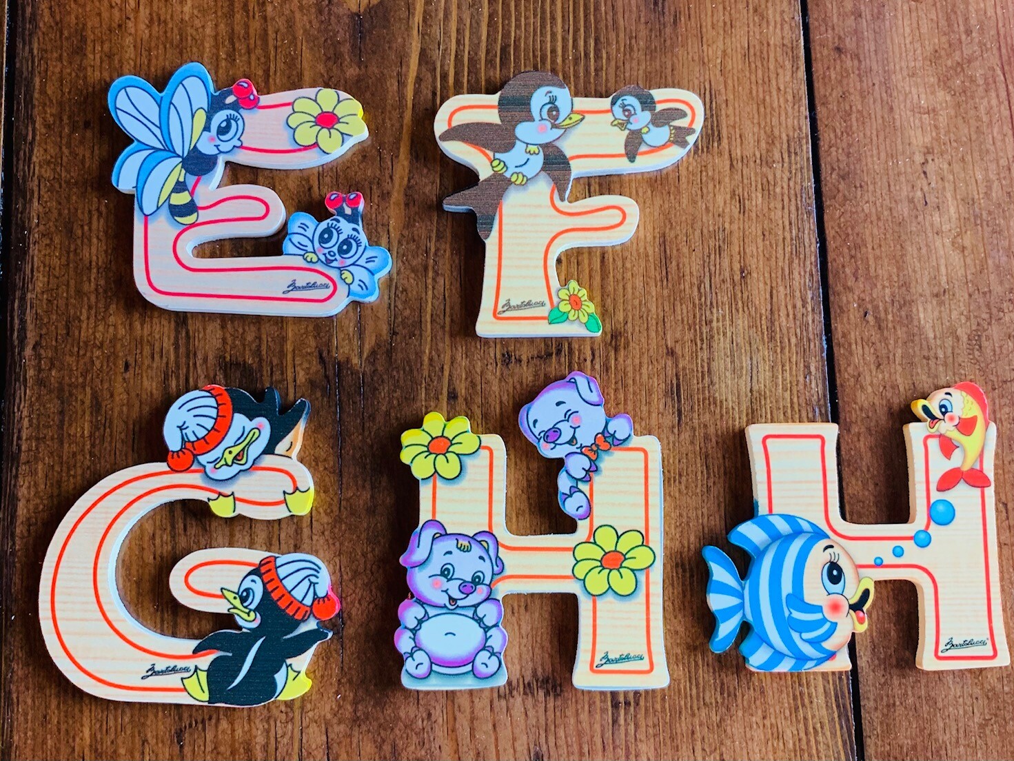 CHOOSE A TO Z ~ Wood Alphabet Letters for Child’s Room, etc. ~ Bartolucci, Italy
