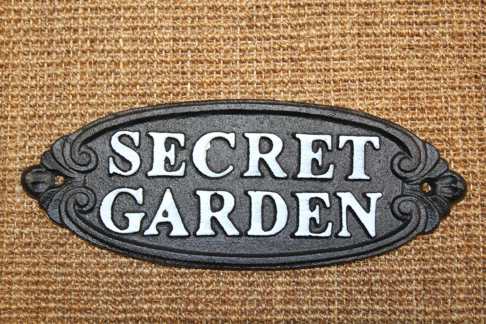 1-SECRET GARDEN PLAQUE,Upscale Garden Decor,Raised Letters,Solid Metal,Gifts
