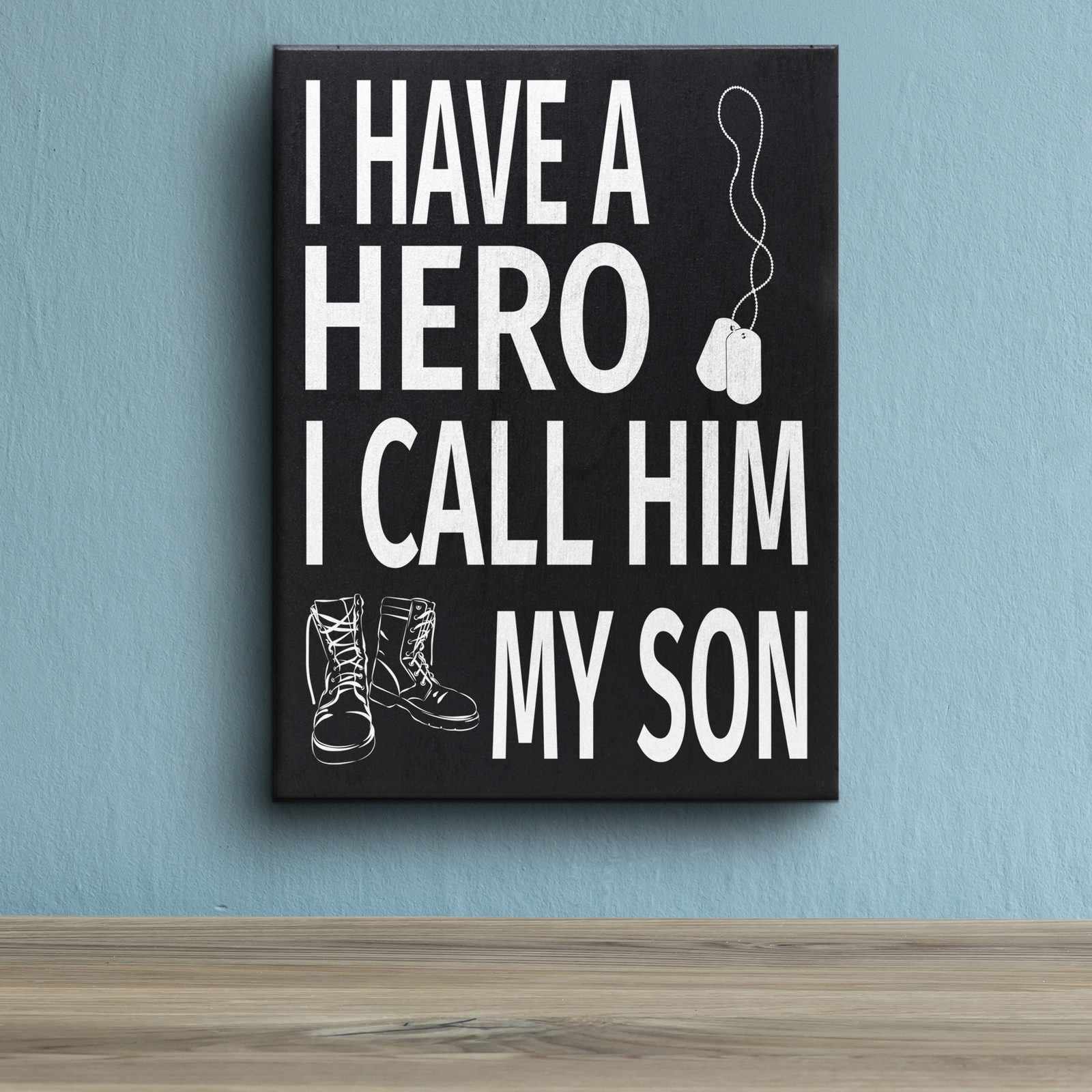 JennyGems I Have a Hero I Call Him My Son, Patriotic Military Mom/Dad Gift