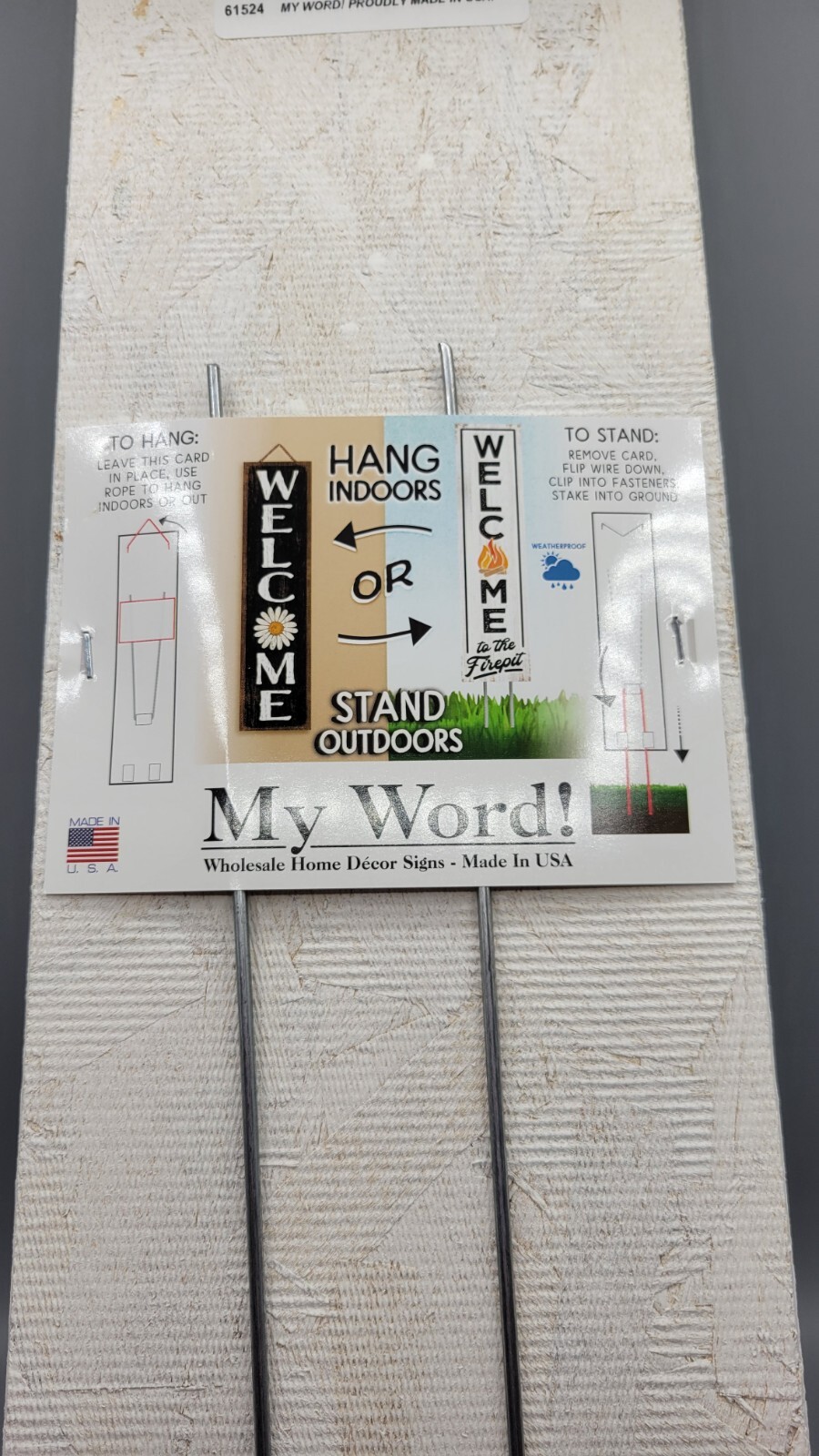 Myword! Stand Out Tall Hanging Standing Sign “Home Sweet Home Birdhouse” 24″x6″