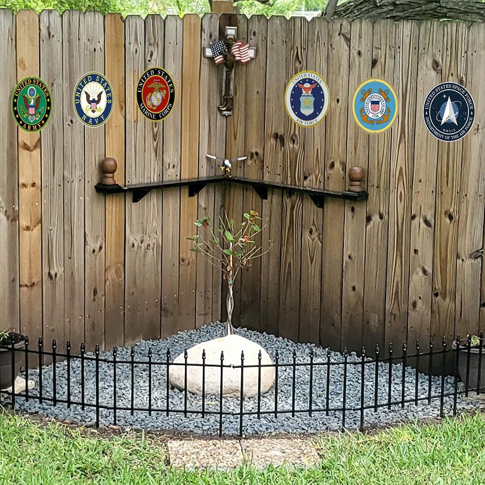 1PC United States Marines Logo Metal Sign Marines Wall Decor, 12 Inch Round M…