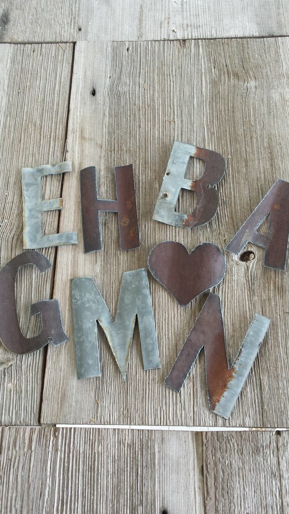 Reclaimed Barn Tin | Small Letters