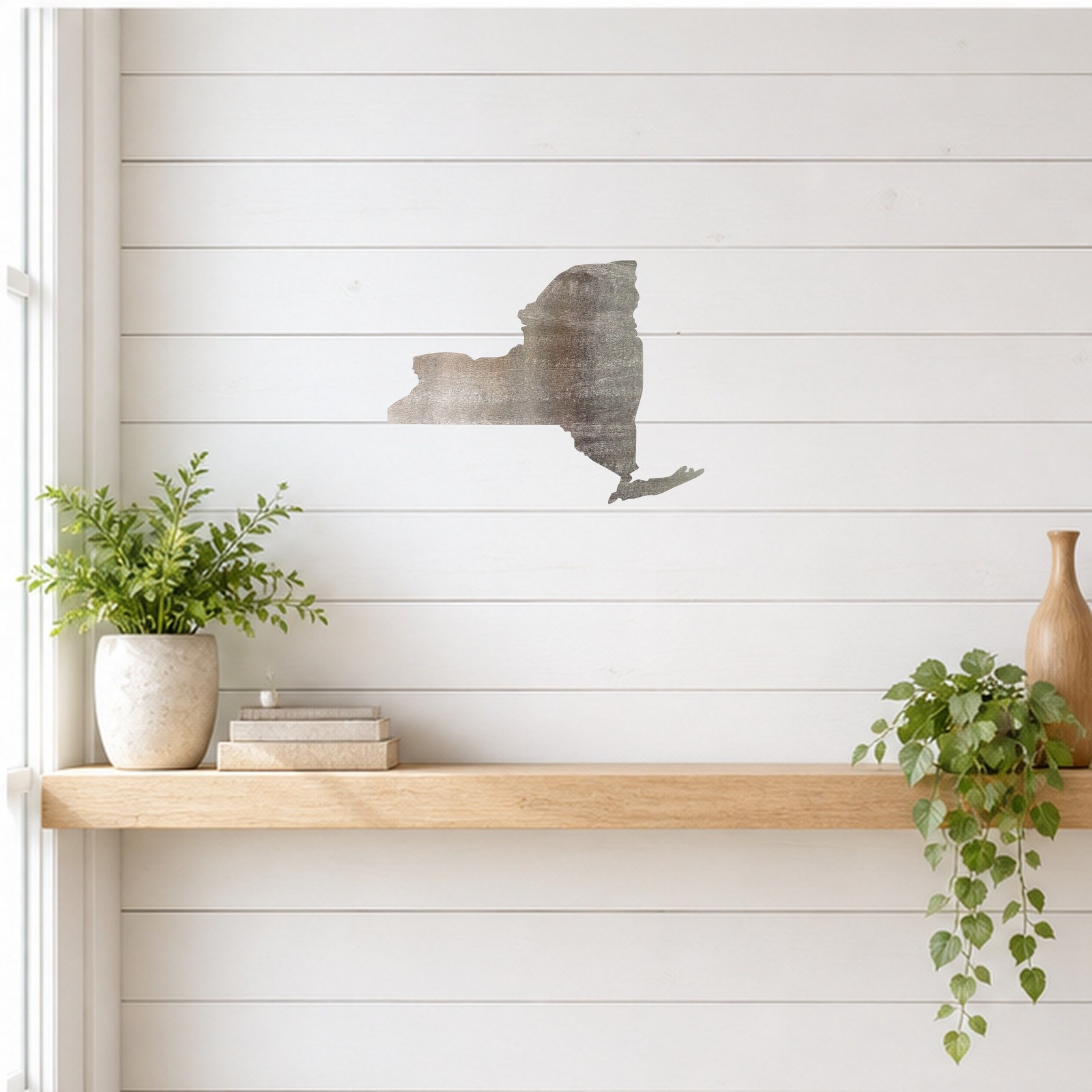 New York Steel Cutout Shape, Raw Metal Wall Art and Craft Supply