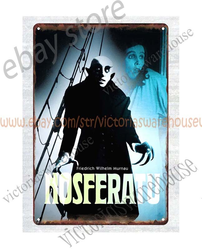 Nosferatu horror movie poster thriller film metal tin sign collectible furniture