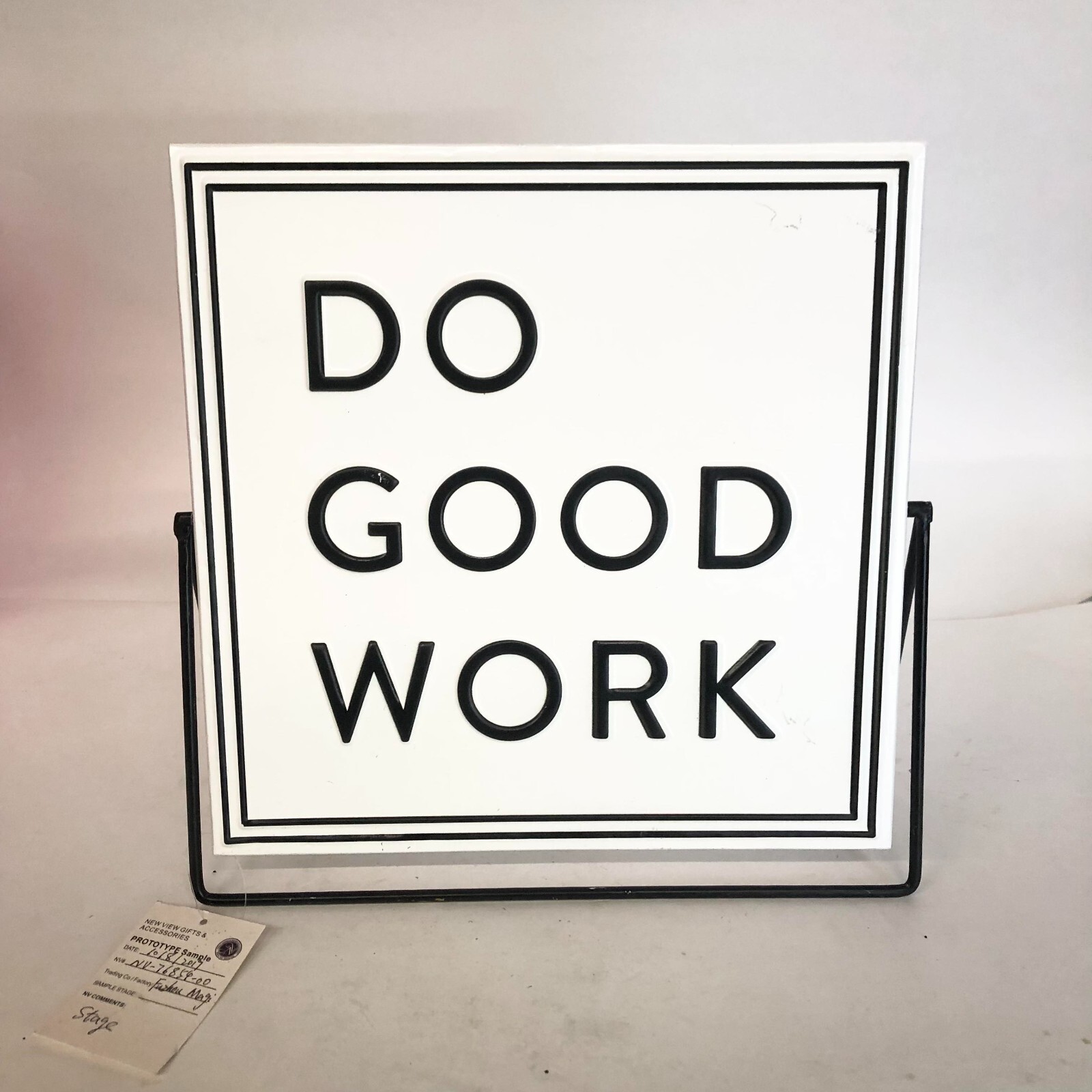 Rotating Metal Frame Inspirational Quotes, White,Double Print Signage with Stand