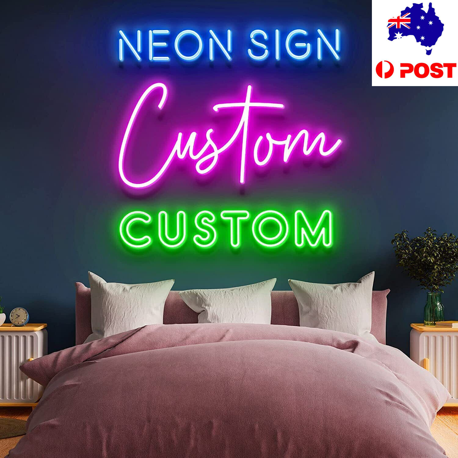 Custom Neon LED Light Night Signs Wedding Birthday Bedroom Party Beer Wall Decor