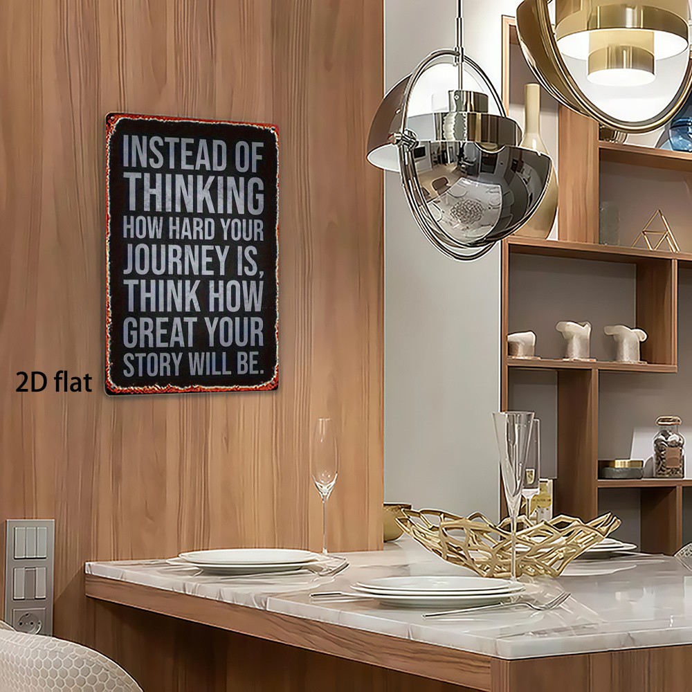 Metal Sign Inspirational Slogan Wall Decor Tin Painting