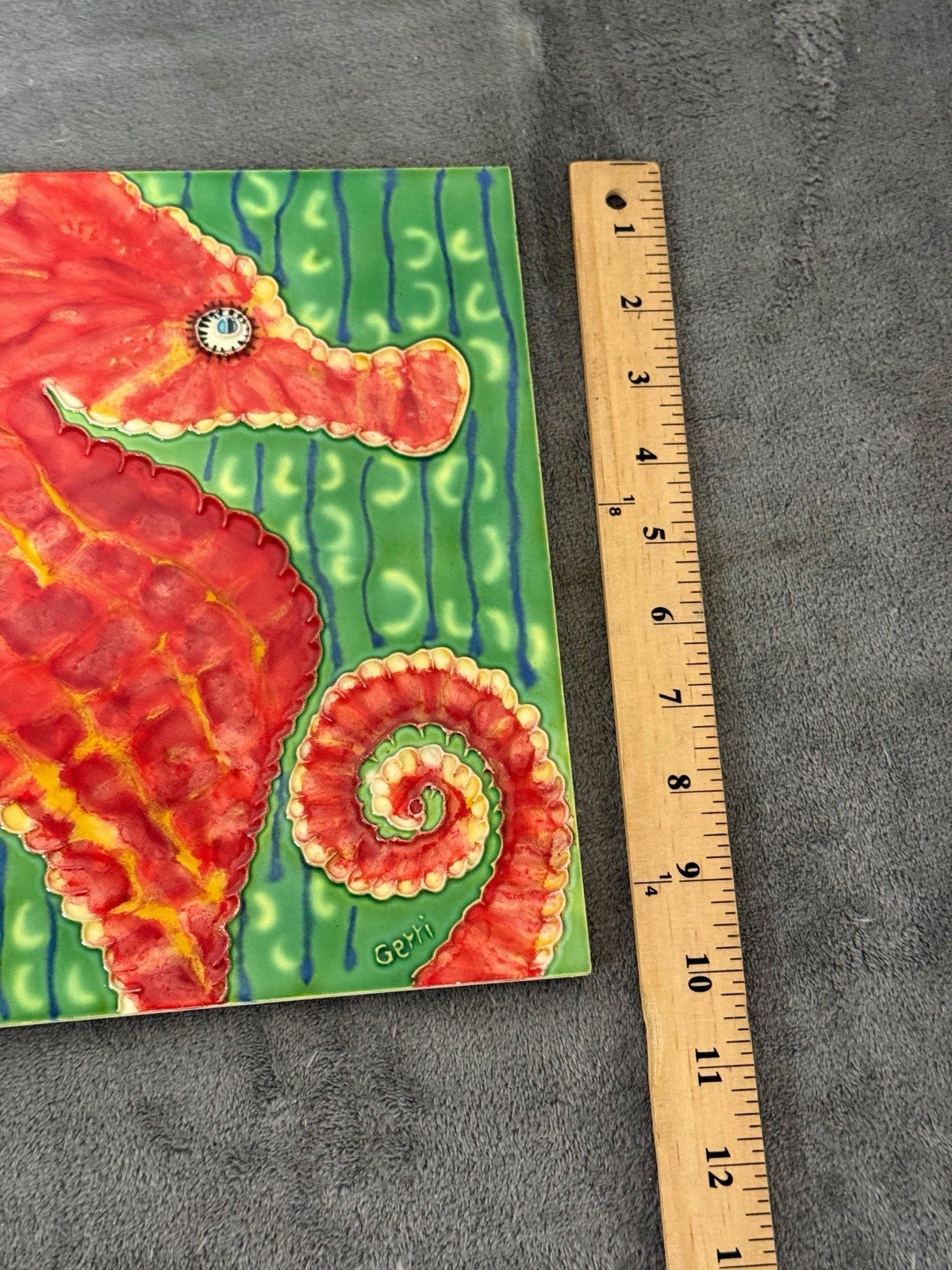 Seahorse Tile Art decor 9 x 6 Wall Decor