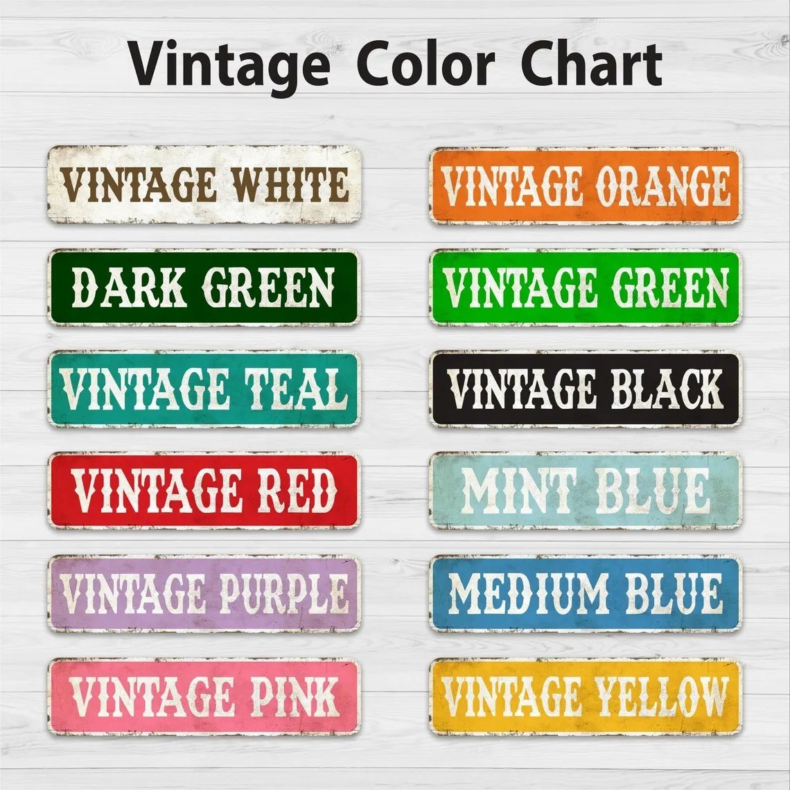 Custom Aluminum Vintage Street Sign 21×4 Inch Rustic Decor – Top Corner Holes